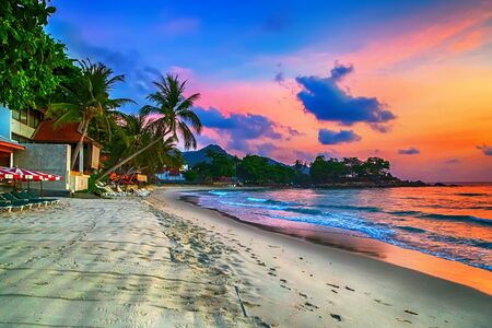 Panorama Beach with white sand water landscape