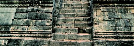 Cambodia Landmarks temple ruins jungle Angkor Wat complex.の写真素材