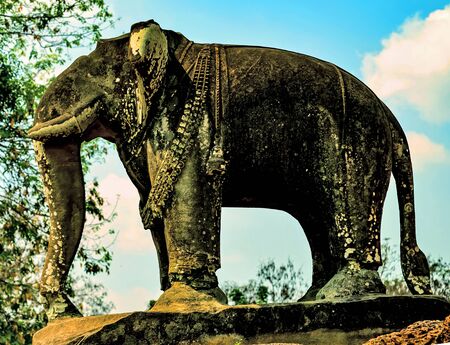 Cambodia Landmarks temple ruins jungle Angkor Wat complex.の写真素材