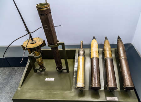 Ho Chi Minh City, Vietnam - JANUARY 25, 2015: A view shows the War Remnants Museum Exhibitions...