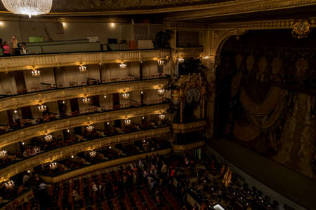 Saint-Petersburg, Russia, July 07, 2014: Mariinsky Theatre interior. The Concert hall of the opera and ballet.のeditorial素材