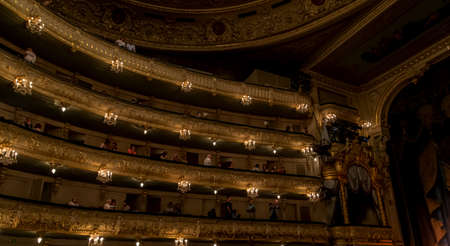 Mariinsky Theatre, historic theatre of opera and ballet in Saint Petersburg, Russia. Opened in 1860: Saint-Petersburg, Russia, July 07, 2014のeditorial素材