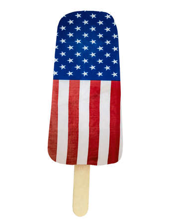 Design ice cream made in the Usa Designs. lollipop isolated on a white backgroundの写真素材