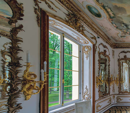Hermitage Pavilion Interior ceremonial hall - Tsarskoye Selo Pushkin. St. Petersburg. RUSSIA, June...