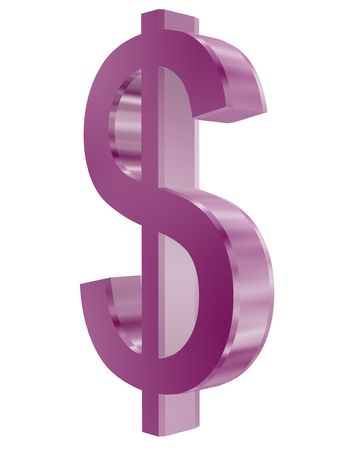 3d render series: dollar symbolの写真素材