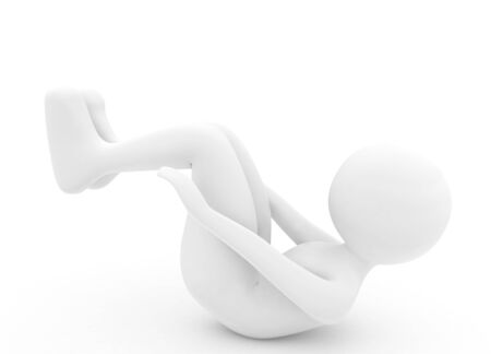 3d render series: person performing bendingの写真素材