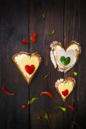 Image from creative food series  hearts sandwichesの写真素材