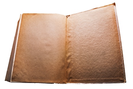 Old grunge book on white background