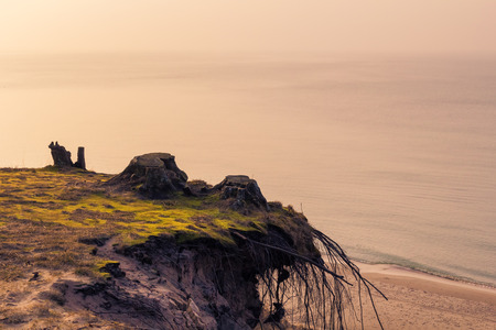 Sea coast after the autumn-spring stormsの写真素材