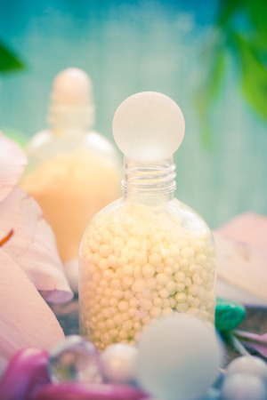 The composition of spa bathing salts and natural flavorsの写真素材