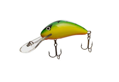 Fishing lure isolated on white background.の写真素材