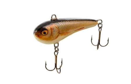 Fishing lure isolated on white background.の写真素材