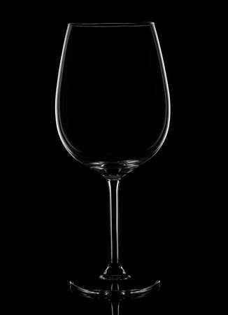 Wine Glass on black backgroundの写真素材