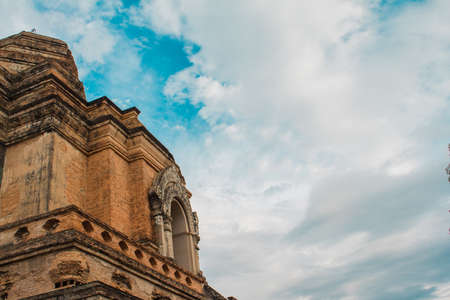 Top pagoda wat chedi luangの写真素材