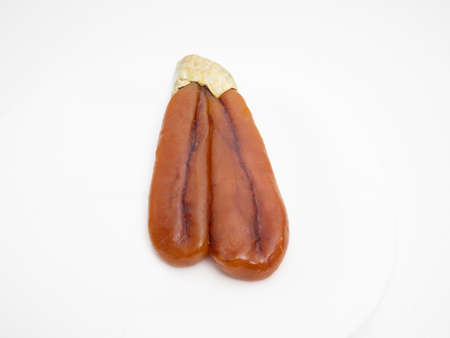 Bottarga, the dried, pressed roe of the mullet, used in the sardinian cookingの写真素材