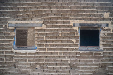 old fisherman's house in front of the beach of is arutas, west sardiniaの写真素材