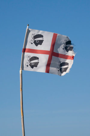 flag of sardinia - the four moorsの写真素材
