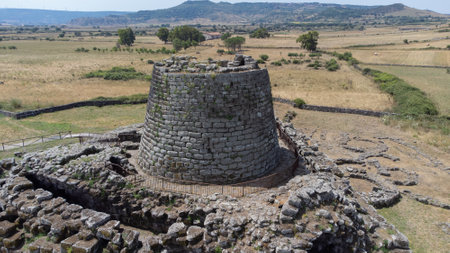 The Nuraghe Santu Antine is the highest Nuraghe in Sardiniaの写真素材