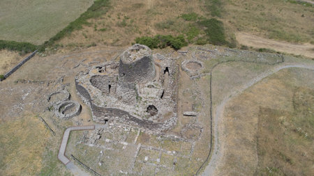 The Nuraghe Santu Antine is the highest Nuraghe in Sardiniaの写真素材