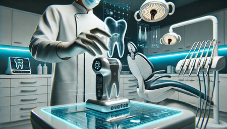 Futuristic Dental Clinic â High-Tech Dentistry and Innovationの写真素材