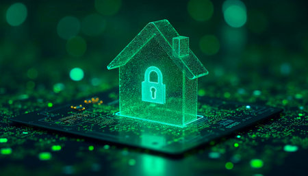 Digital Security and Online Payment Protection with Credit Card and Virtual Lockの写真素材