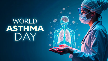 World Asthma Day â Protecting Respiratory Healthの写真素材