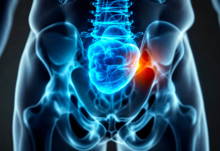 X-ray Visualization of an Enlarged and Inflamed Prostateの写真素材