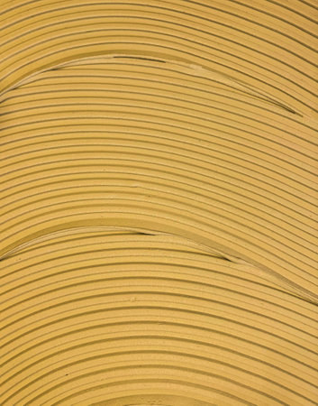 Troweled Cement Adhesive on Subfloor Before Laying Ceramic Tilesの写真素材