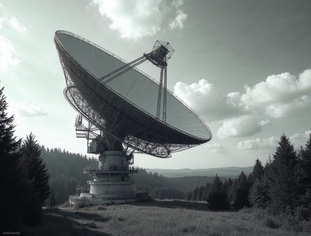 The observatory in the Carpathian Mountains. Toned.の素材