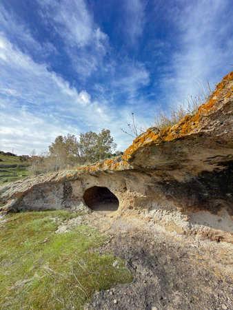 Prehistoric Domus de Janas at Burdaga Asuni Scenic Archaeological Siteの写真素材