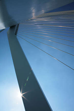 The Erasmus Bridge in Rotterdam, Netherlandsの写真素材