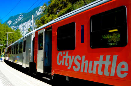 Travel to Hallstatt by train - Austriaのeditorial素材