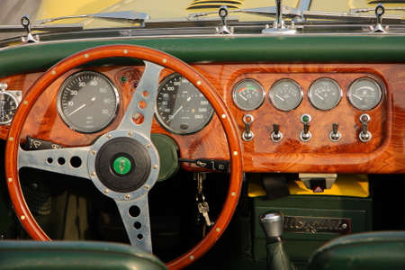 dashboard of historic carのeditorial素材