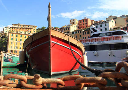 fishing boat firmly anchoredのeditorial素材