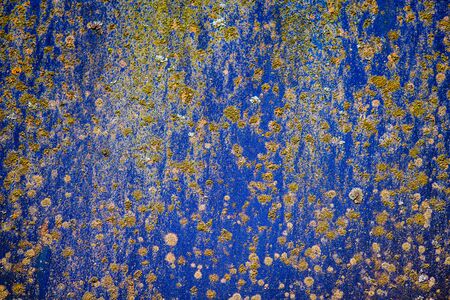 Colorful textured natural painting, rusted and weathered surface of an old antique truck that has...