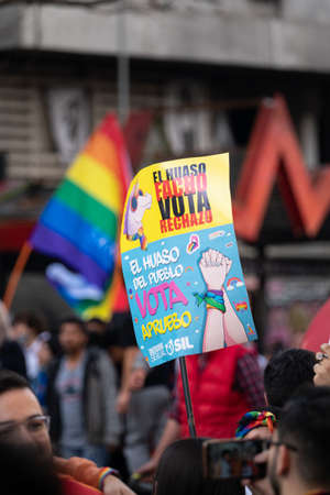 March for gender equality in Chile, PRIDE 2022,
