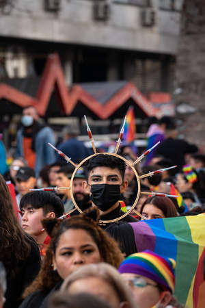 March for gender equality in Chile, PRIDE 2022,