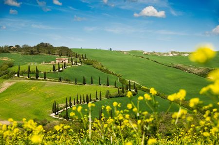 Landscape of Tuscany, Italy.の写真素材