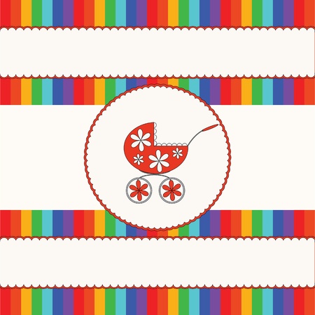 Baby arrival announcement card のイラスト素材