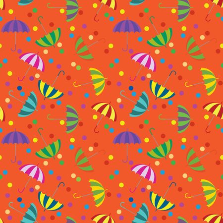 Seamless background with colorful umbrellas のイラスト素材