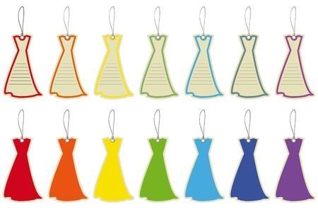 Price tags dressesのイラスト素材