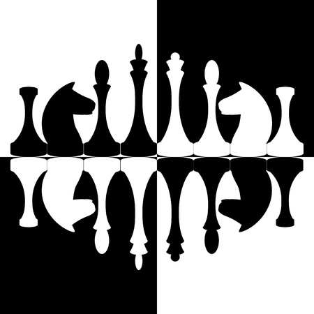 Background with chessmenのイラスト素材