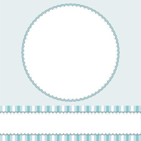 Babies boy blue background with frameのイラスト素材