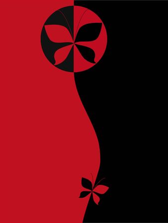 Black and red background cover のイラスト素材