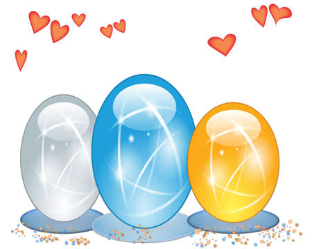Easter eggs backgroundのイラスト素材