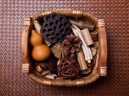 Decor made from natural dry materialsの写真素材