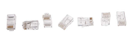 7 RJ-45 connectors for twisted pair different looks