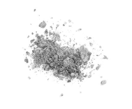 broken makeup eye shadow isolated on a white backgroundの写真素材