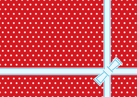 Stylish greeting background with ribbon and bow. Vector. Easy editable colors from swatch panel.のイラスト素材