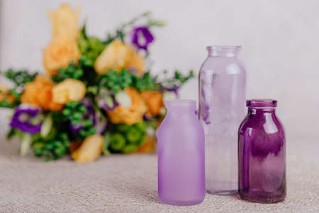 A bouquet of yellow roses with green ballsの写真素材